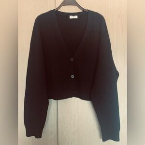 Aritzia Babaton Luxe Cashmere Canberra Cardigan - Black